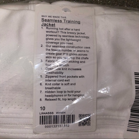 Lululemon Seamless Training Jacket White - Picture 9 of 9